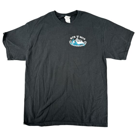 Vintage Y2K Rock The Rivers Concert T-Shirt Black Crew Neck Music Band Tee Large - Picture 1 of 5